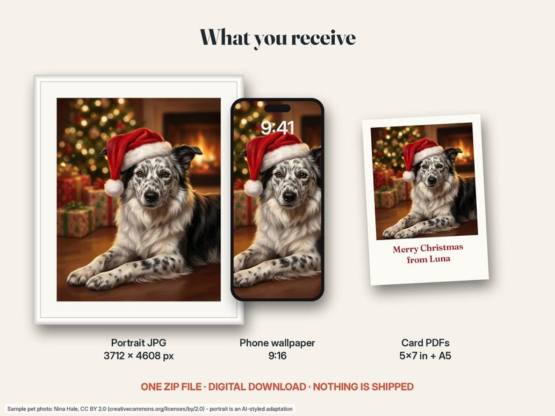 What you receive for the christmas gift bundle: the digital files included in this listing