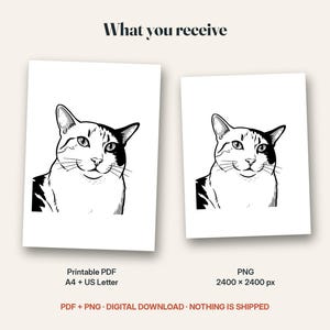 What you receive for the coloring page: the digital files included in this listing