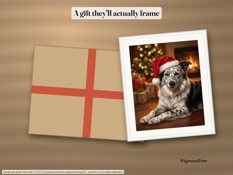 Gift idea: the christmas gift bundle framed next to a gift box