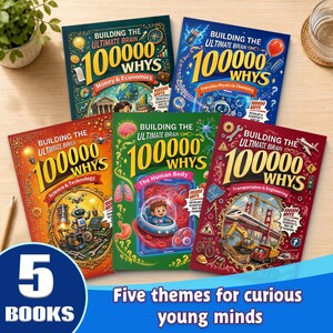 100000 Whys Future World Exploration Set, 5-Book Educational Collection for Kids