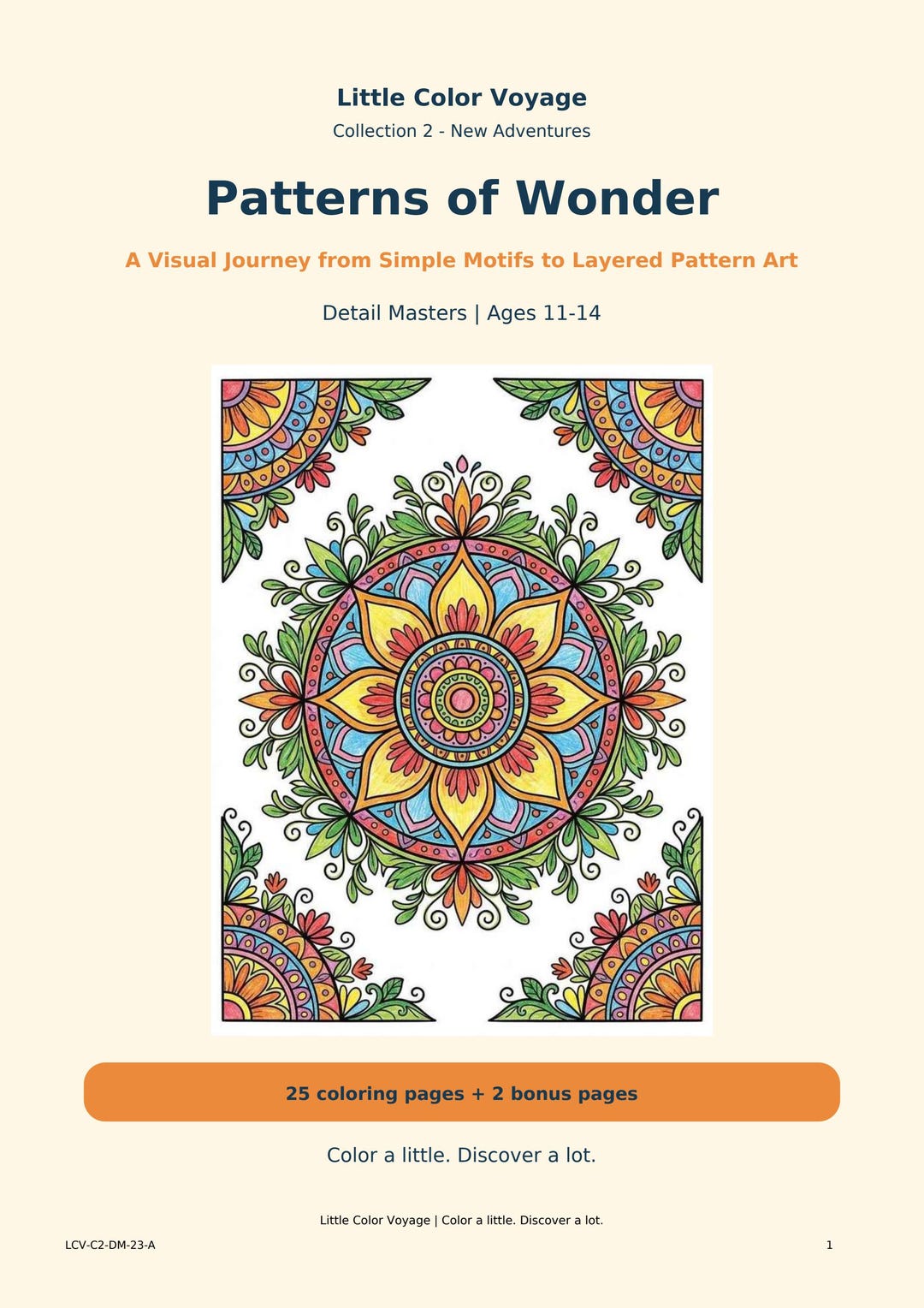 Pattern Coloring Book, 25 Detailed Decorative Printables, Ages 11-14 ...
