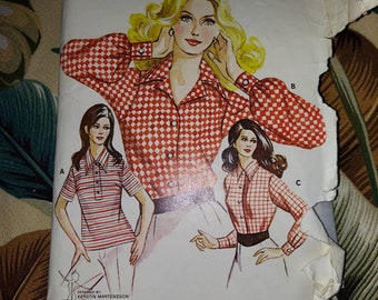 Kwik Sew 367 Blouse Size 12-14-16 Bust 37-38 1/2-40 - 1972