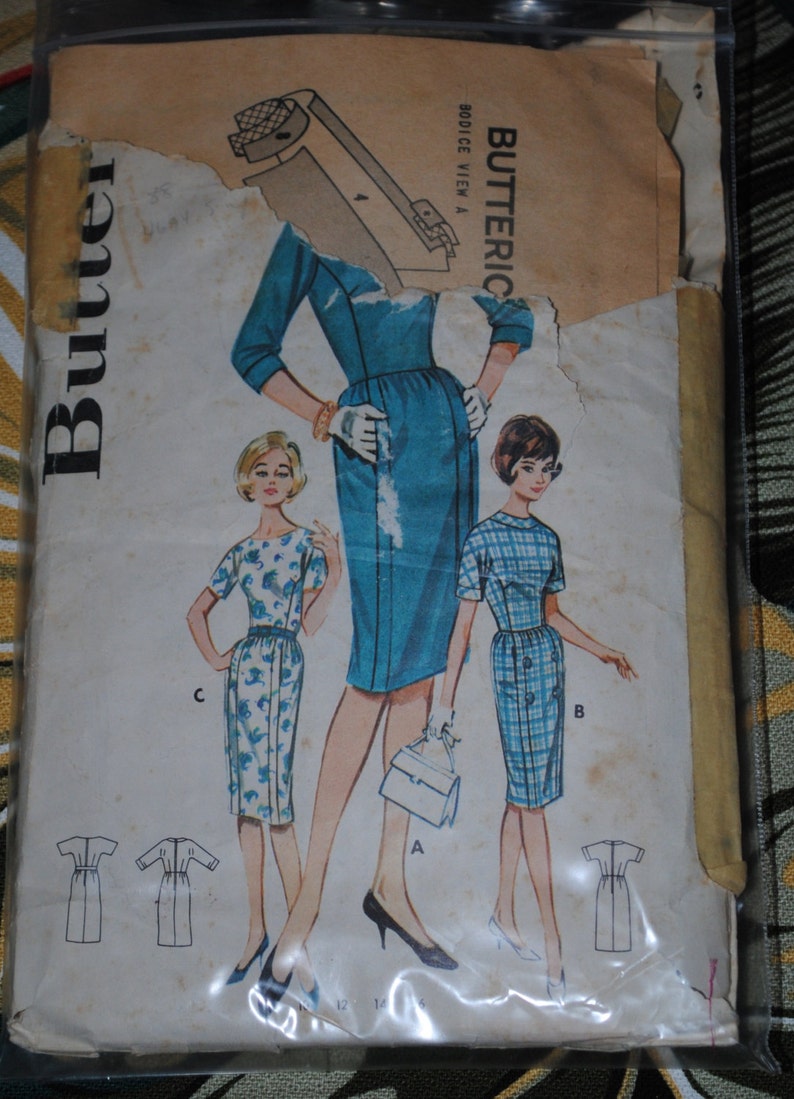 Butterick 2200 Dress 1950s Size 14 Bust 34 image 1