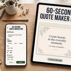 Quote Maker-app, 60-Second Quote Maker Pro, maak deelbare quote-afbeeldingen voor sociale media, direct toegang