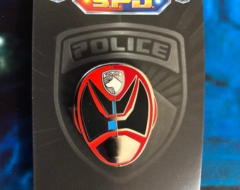 Power Rangers SPD Red Ranger Jack Helmet Pin