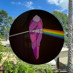 Dark Side of the Crystal 3” clear sticker