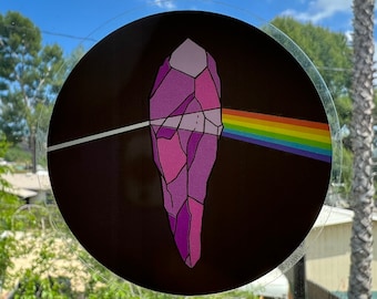 Dark Side of the Crystal 3” clear sticker