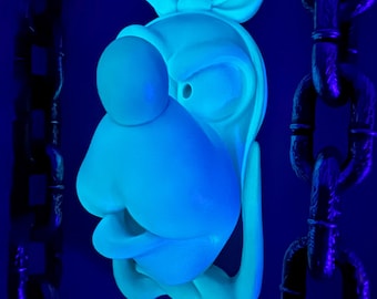 Glow in the Dark Goofy Marley Christmas Carol Door Knocker Sculpture