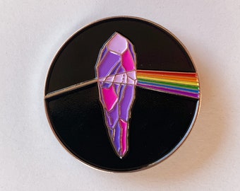 Dark Side of the Crystal Enamel Pin