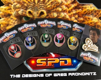 ¡Paquete de seis pines de los Power Rangers SPD!