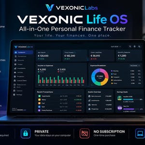 All-in-One Personal Finance Tracker | Budget, Expenses and Net Worth Manager | Offline Desktop App (Windows & Mac)