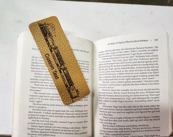 Train Leather Bookmarks - 2" x 6" x 3/32"