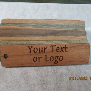 10 assorted wood Bookmarks engraved, no ribbons - 1.5&quot; x 6.0&quot; x 3/32&quot;