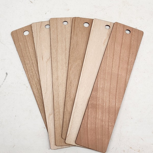 Blank unfinished bookmarks 1.5" x 6" x .07" - Awesome for Wood burning or pyrography. Quantity of 50