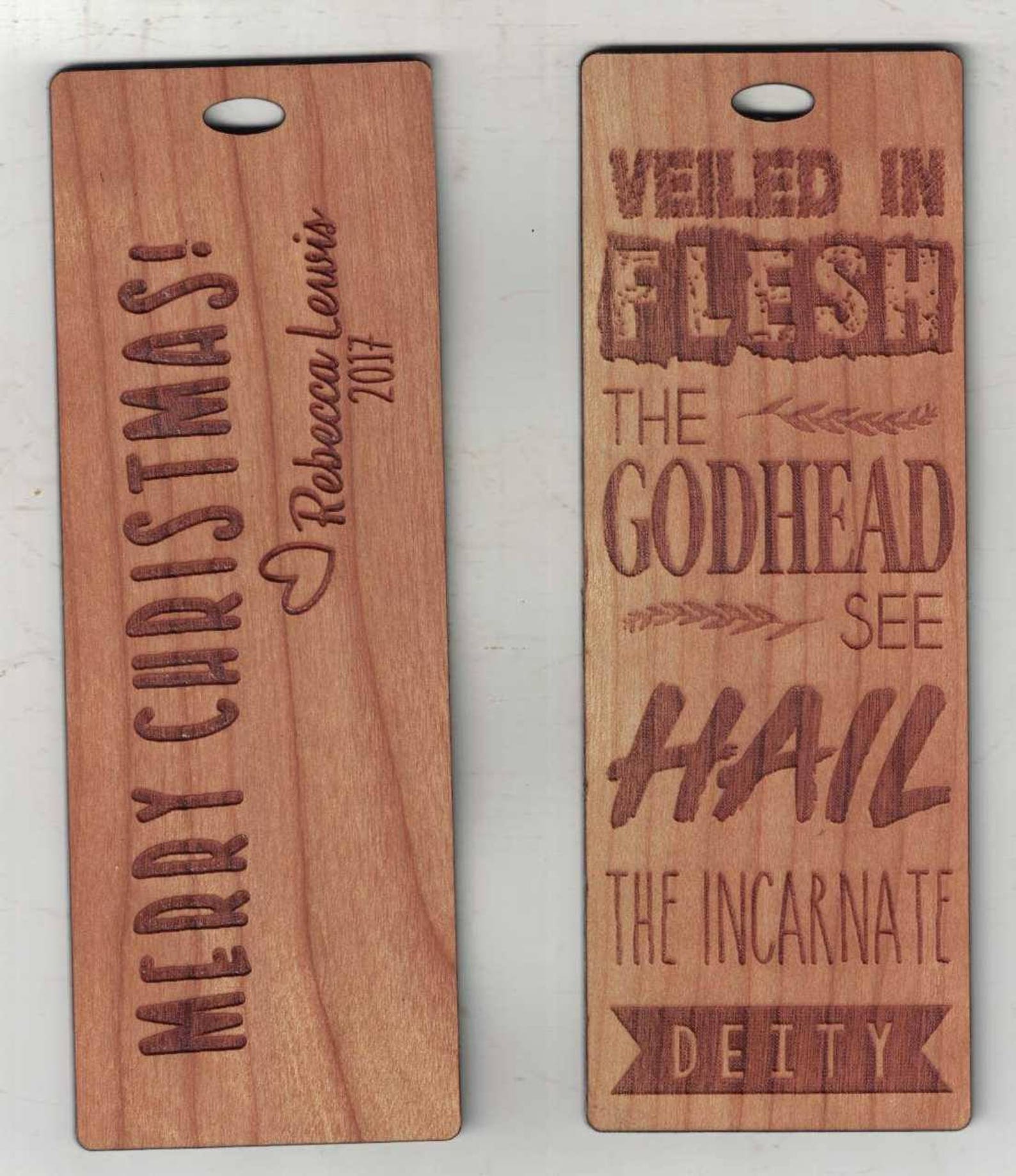 Laser Engraved Wood Custom Bookmarks Quantity of 50 Etsy