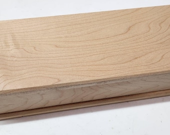 Custom Wood box - 7.75" x 2.75" x 2.0" tall - maple and cherry