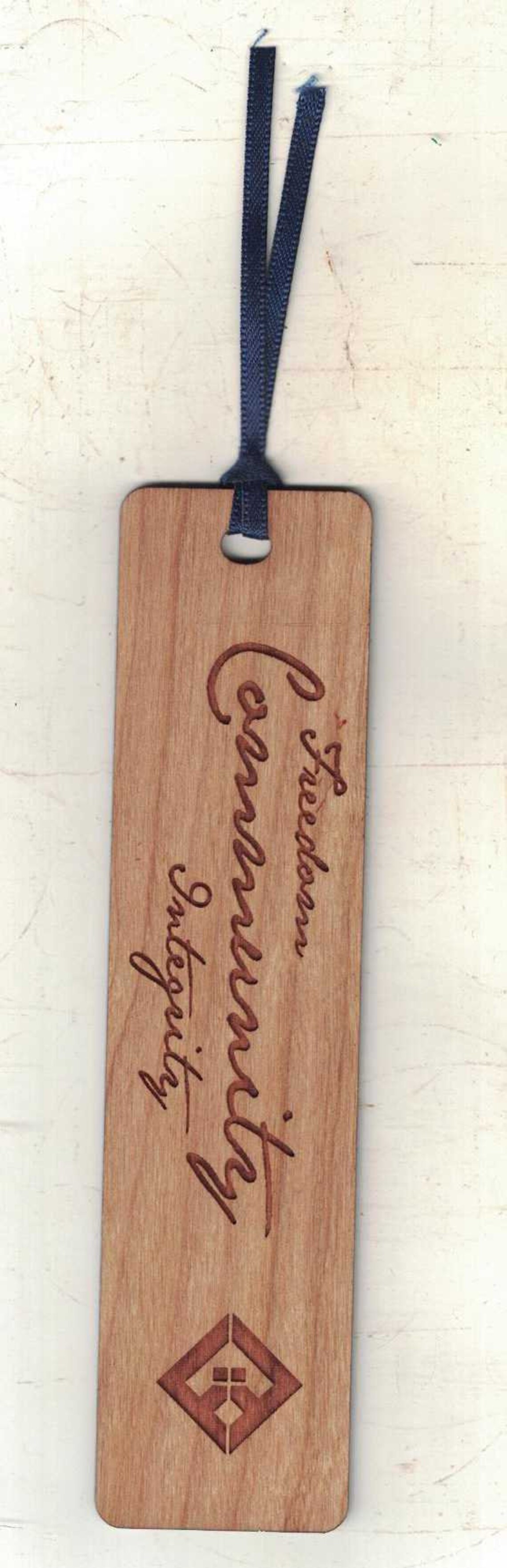 Laser Engraved Wood Custom Bookmarks With Ribbons 1.5 X Etsy