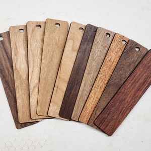 assorted blank wood Bookmarks - 1&quot; x 4&quot; x 3/32&quot; -  pack of 10