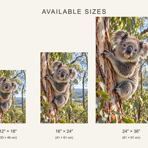 Koala Print | Eucalyptus Wall Art | Cinematic Animal Portrait image 4