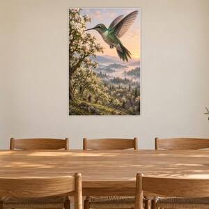 Hummingbird Art Print | Blossom Orchard Fantasy Wall Decor imagen 8