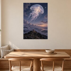 Jellyfish Art Print | Celestial Observatory Fantasy Wall Decor image 9