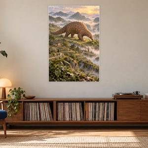 Pangolin Art Print | Terraced Village Fantasy Wall Decor Bild 17