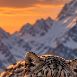 Snow Leopard Print | Himalayan Wildlife Wall Art | Cinematic Animal Portrait bild 3