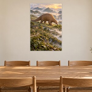 Pangolin Art Print | Terraced Village Fantasy Wall Decor Bild 8