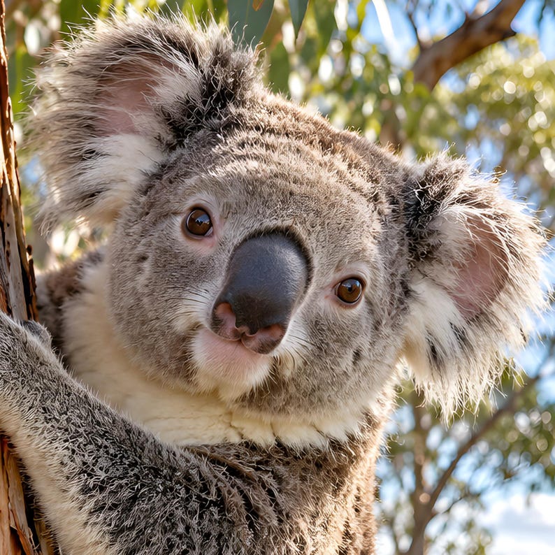 Koala Print | Eucalyptus Wall Art | Cinematic Animal Portrait image 3