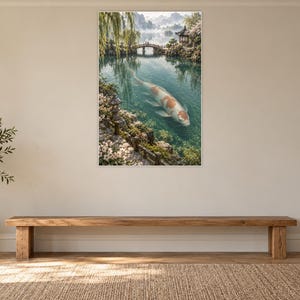 Koi Fish Art Print | Japanese Garden Fantasy Wall Decor image 13