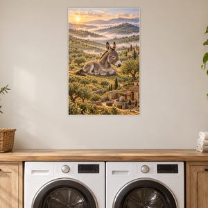 Donkey Art Print | Olive Grove Village Fantasy Wall Decor image 11