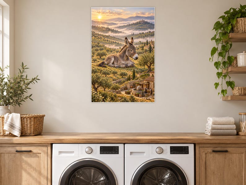 Donkey Art Print | Olive Grove Village Fantasy Wall Decor image 11
