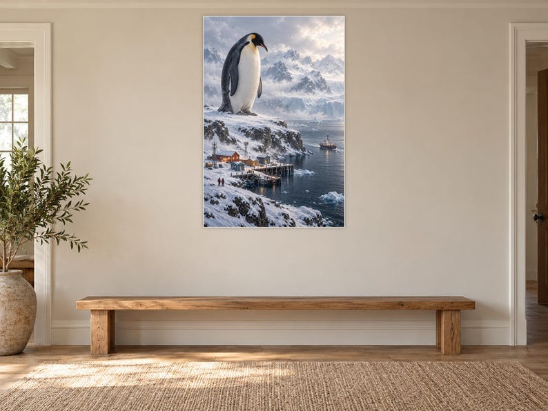Emperor Penguin Art Print | Polar Harbour Fantasy Wall Decor Bild 13