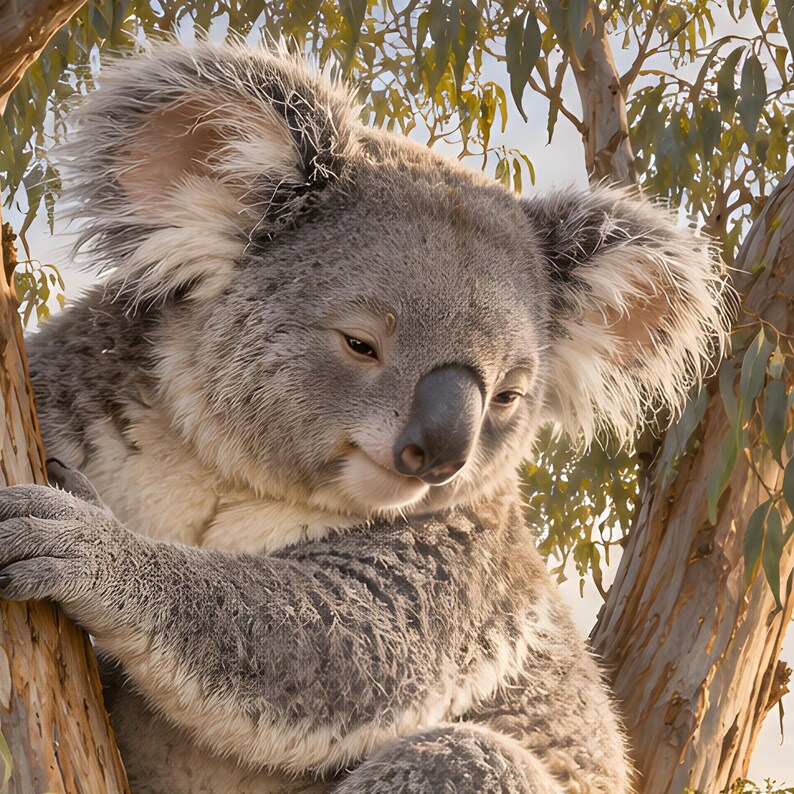Koala Art Print | Eucalyptus Village Fantasy Wall Decor bild 19