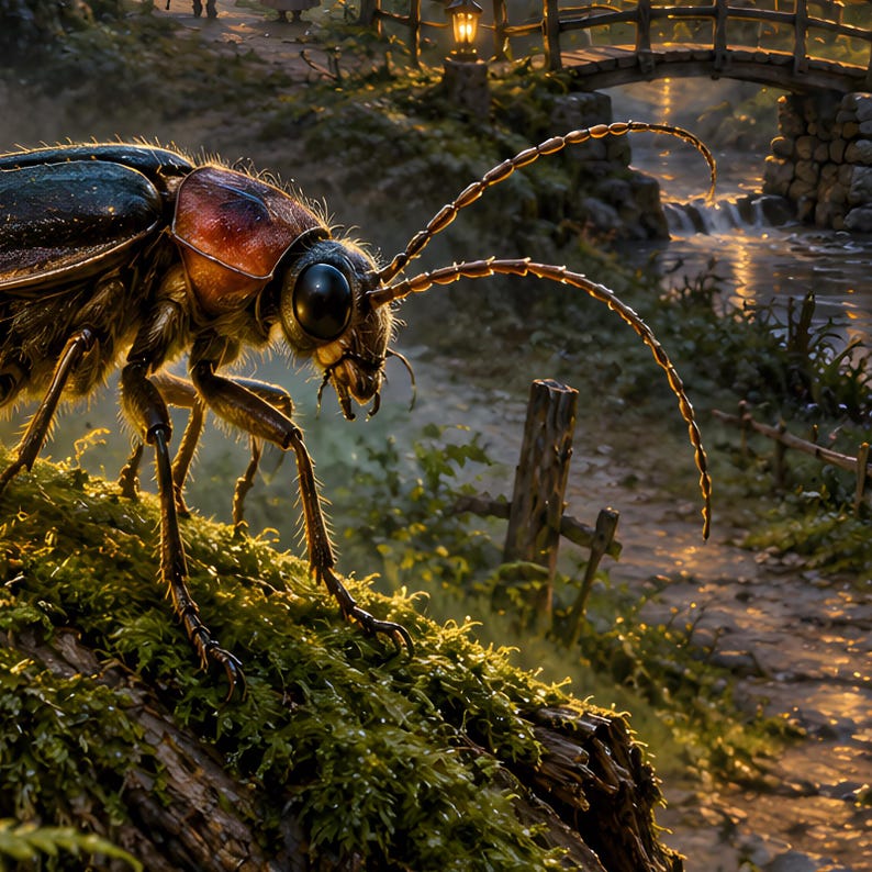 Firefly Art Print | Glowing Woodland Village Fantasy Wall Decor image 19