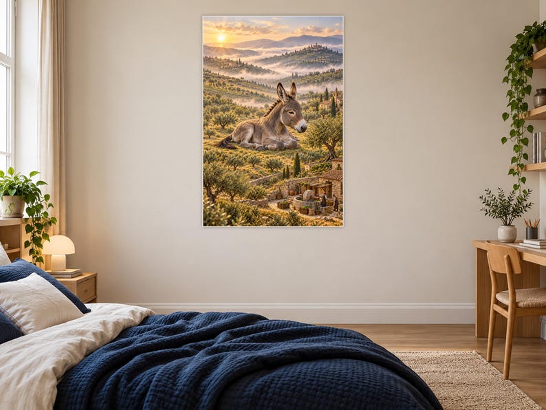 Donkey Art Print | Olive Grove Village Fantasy Wall Decor image 16