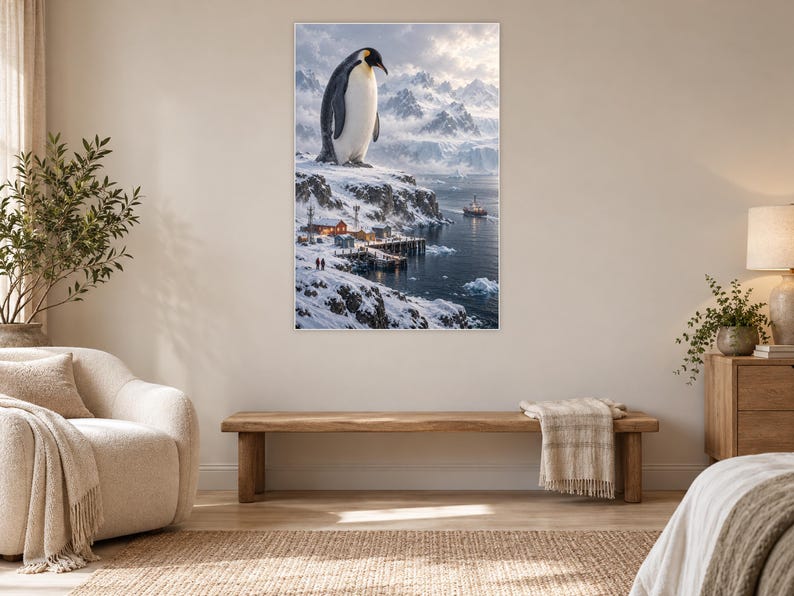 Emperor Penguin Art Print | Polar Harbour Fantasy Wall Decor Bild 5