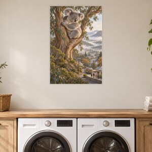 Koala Art Print | Eucalyptus Village Fantasy Wall Decor bild 11