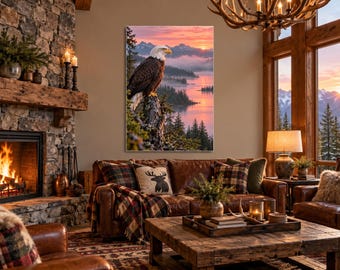Bald Eagle Print | Dawn Wildlife Wall Art | Cinematic Animal Portrait