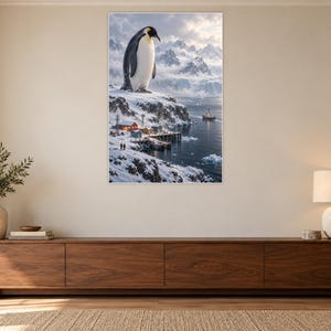 Emperor Penguin Art Print | Polar Harbour Fantasy Wall Decor Bild 3