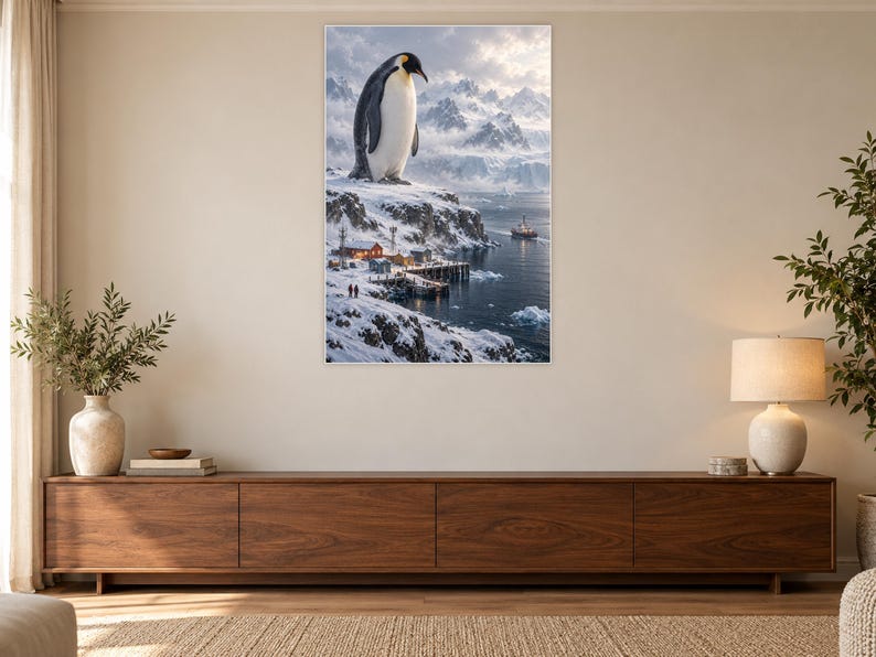Emperor Penguin Art Print | Polar Harbour Fantasy Wall Decor Bild 3