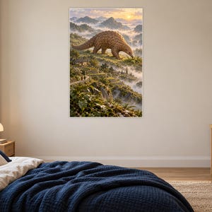 Pangolin Art Print | Terraced Village Fantasy Wall Decor Bild 16