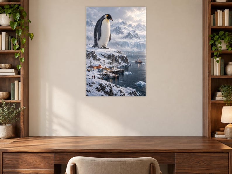 Emperor Penguin Art Print | Polar Harbour Fantasy Wall Decor Bild 7