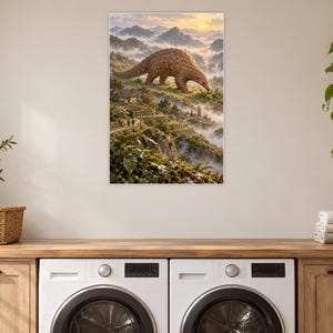 Pangolin Art Print | Terraced Village Fantasy Wall Decor Bild 11