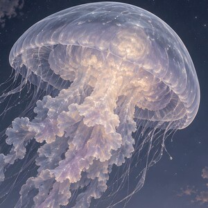 Jellyfish Art Print | Celestial Observatory Fantasy Wall Decor image 19