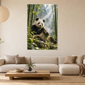 Giant Panda Print | Bamboo Forest Wall Art | Cinematic Animal Portrait bild 1