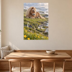 Shetland Pony Art Print | Seaside Village Fantasy Wall Decor image 9