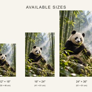 Giant Panda Print | Bamboo Forest Wall Art | Cinematic Animal Portrait bild 4