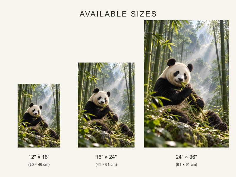 Giant Panda Print | Bamboo Forest Wall Art | Cinematic Animal Portrait bild 4