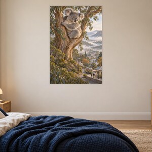 Koala Art Print | Eucalyptus Village Fantasy Wall Decor bild 16
